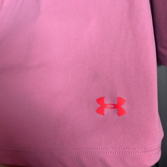 Under Armour Medium Long Sleeve Shirt Pink Lightweight Athletic Workout Gym Tops - Picture 7 of 8